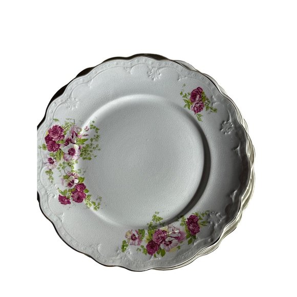 4 Buffalo Pottery Antique Plates - Picture 4 of 5